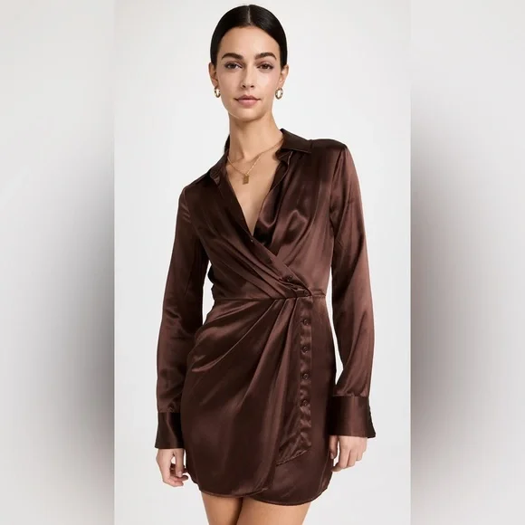 Reformation | Dresses | Nwt Reformation Alaine Silk Dress Cafe Brown Mini Long Sleeve Size 2 | Poshmark Reformation | Dresses | Nwt Reformation Alaine Silk Dress Cafe Brown Mini Long Sleeve Size 2 | Poshmark